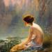 Seated Nude at Lily Pond